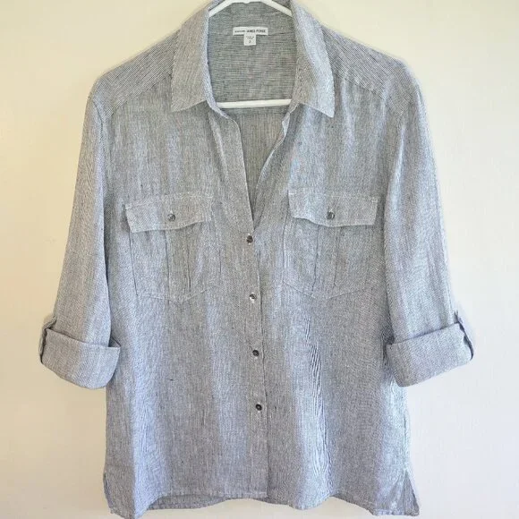 James Perse Women's Striped Blouse - Picture 5 of 12